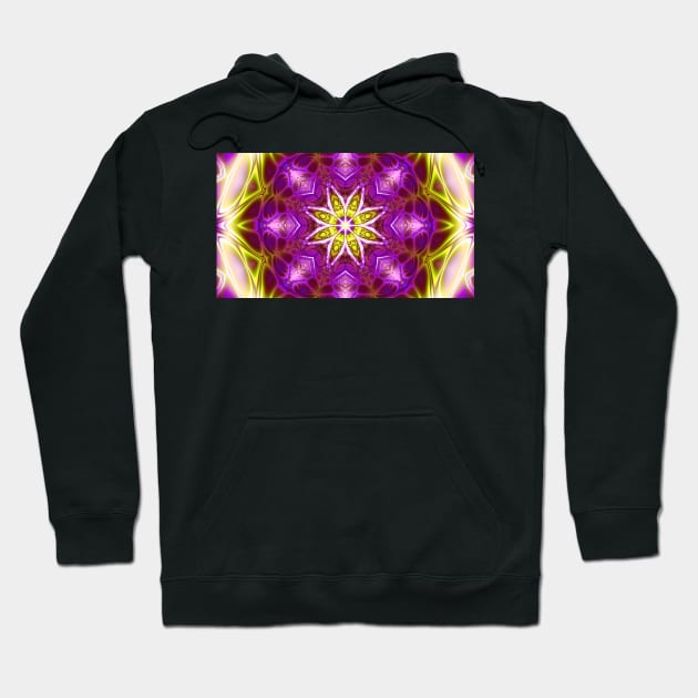 Lighted Flower mandala Hoodie by Edward L. Anderson 